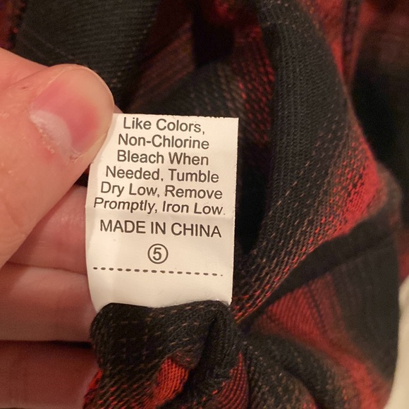 Red and Black Oversized Flannel from Shein 3X - Picture 9 of 10